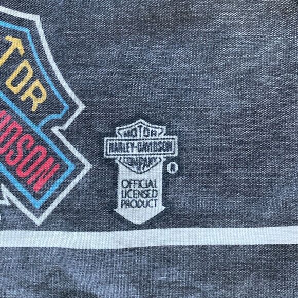 VINTAGE HARLEY DAVIDSON SINK YOUR CLAWS EAGLE BANDANA BLACK OS - Picture 5 of 7